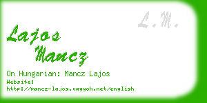 lajos mancz business card